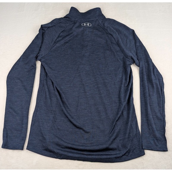Under Armour 1/4 Zip Lightweight Pullover Mens Medium Navy Blue Loose Fit NWT - Picture 9 of 10